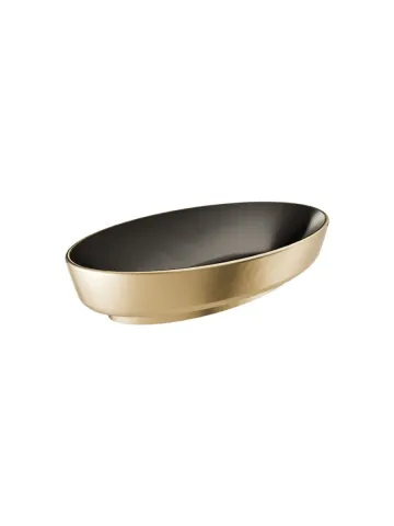 DOVE 70X40 OVAL ÇANAK LAVABO MAT SİYAH - ALTIN