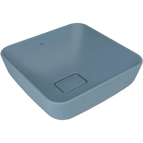 ZERO 2.0 40X40 KARE ÇANAK LAVABO MAT MAVİ