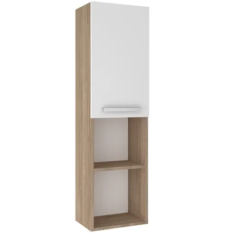 TREVİ 40 CM BOY DOLABI BEYAZ KREM/MEŞE SAĞ