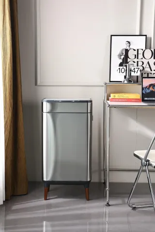 MASE AHŞAP AYAKLI SENSÖRLÜ OZON ÇÖP KOVASI 40 LİTRE