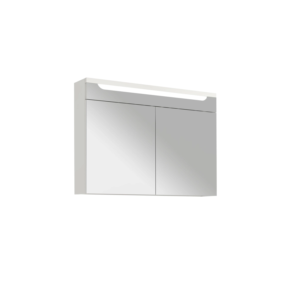 CASİLLA 100 CM AYDINLATMALI DOLAP GRİ-BEYAZ